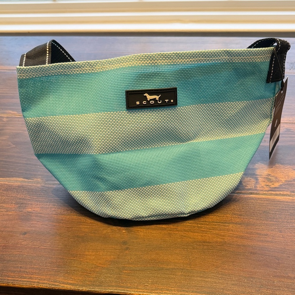 Scout Aqua Striped Spring Bucket Bag